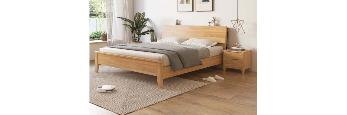 solid wood bed