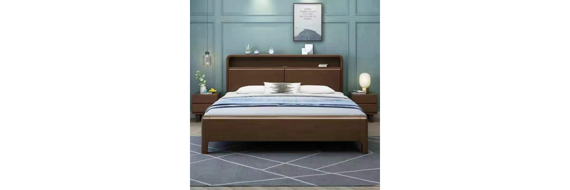 solid wood bed