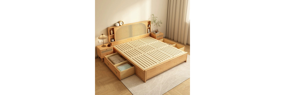 solid wood bed