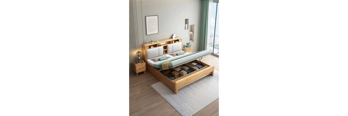 solid wood bed